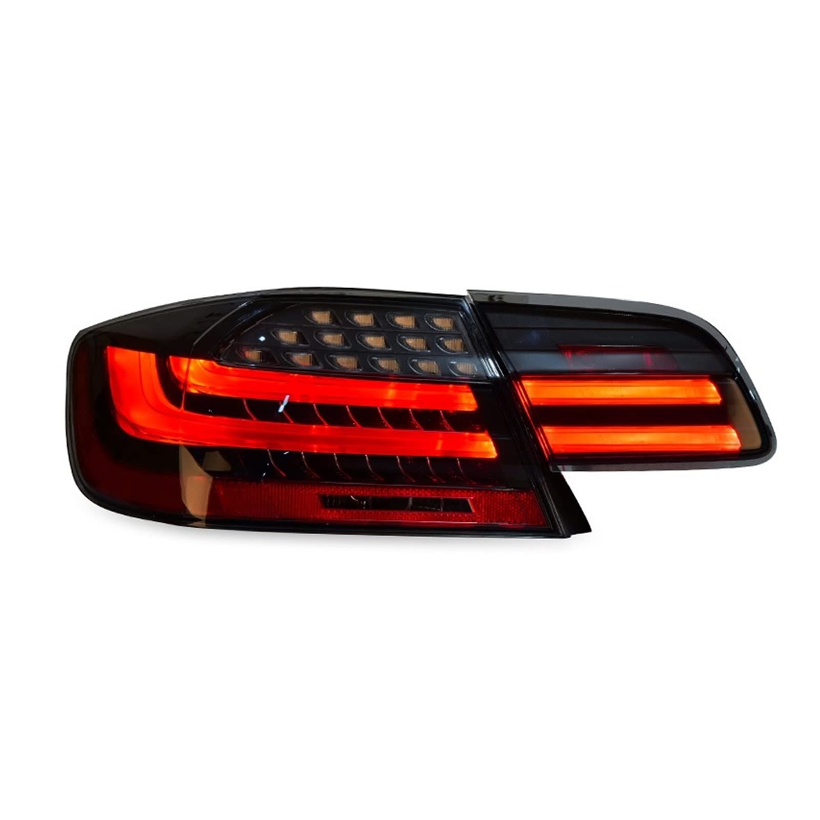 Tylne światło LED samochodu Taillight kompatybilne z BMW serii 3 Coupe M3 E92 LED tylne światło drogowe + światło hamowania + bieg wsteczny + dynamiczny kierunkowskaz (Color : Black)