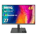ベンキュージャパン BenQ AQCOLORシリーズ 27型デザイナー向けモニター PD2706U (4K/IPS/Display P3/DCI-P3 95%/VESA DisplayHDR 400/HDR10/USB-C/90W給電/CAD/スピーカー(2.5W×2)/高さ調整・回転)
