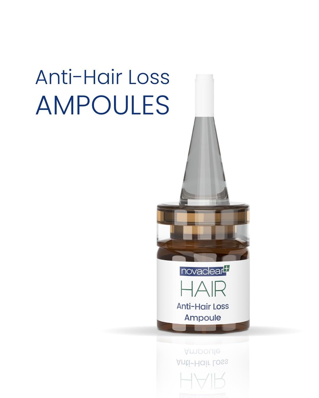 Novaclear Anti-Haarausfall-Ampullen 15 x 5 ml – Intensive Haarausfall-Behandlung mit Baicapil, Rosmarin, Sägepalme, Klette und Brennnessel-Extrakten – reduziert Haarausfall & erhöht die Dichte – nicht