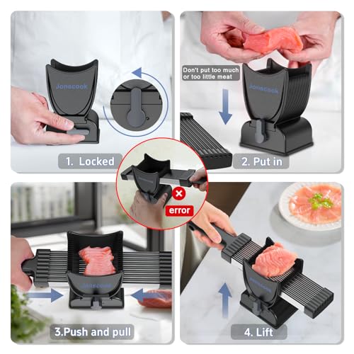 Cortadora para carne fresca con mandolina gris miniatura 4