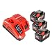 Produktbild MILWAUKEE 3 x 18 V / 9,0 Ah Akku M18 B9 und Ladegerät M12-18 FC (Set M18NRG-903)