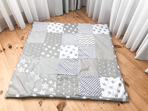 playmat coperta patchwork da gioco per bambini 125x125