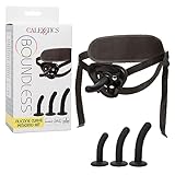 CalExotics Boundless Silicone Curve Pegging Kit, Strap On Dildo Harness with Set of 3 Anal Plugs - SE-2700-80-3