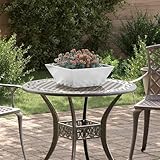 Fasba Pflanzgefäße, verzinkte Stahlpflanzgefäße 40 x 40 x 15 cm quadratische Moderne wetterfeste für Balkon Terrasse Garten Innenbereich Außenbereich