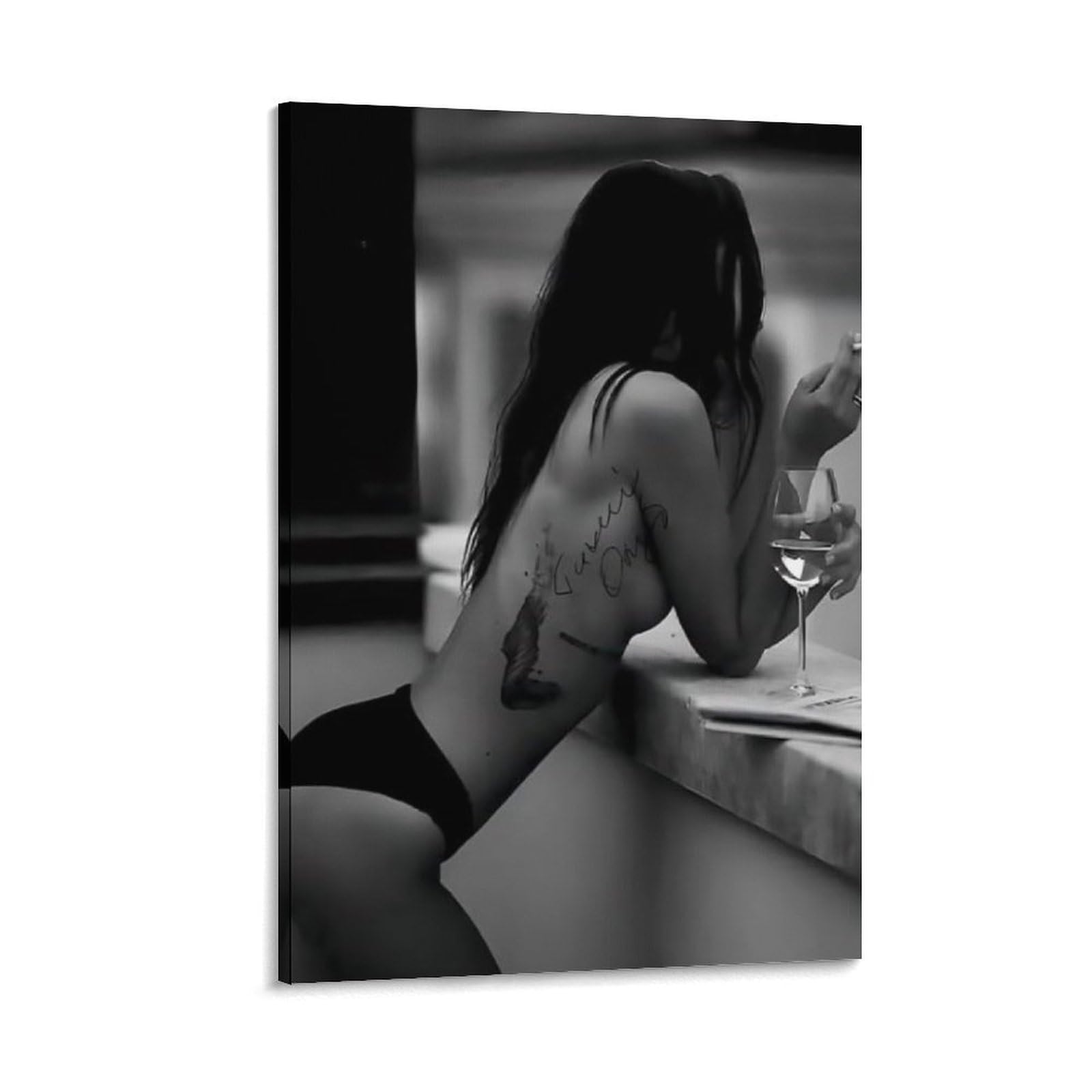 Amazon.com: Naked Woman Drinking Wine in Bar Canvas Print Poster Canvas  Wall Art Poster For Room Aesthetic And Decor Canvas Painting Posters And  Prints Wall Art for Living Room Bedroom Decor 24x36inch(60x90cm):