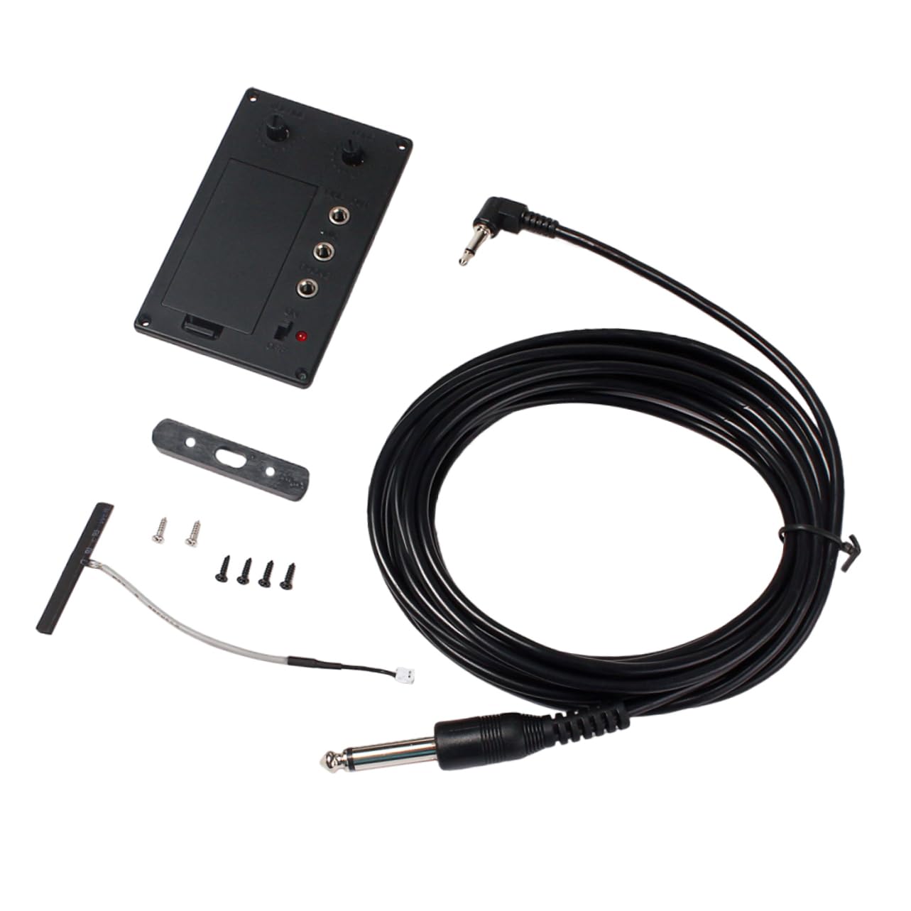 Vaguelly 1 Set electric violin pickup and preamp Violin Pickup Preamp with Cable equalizer Preamp Violin Pickup Preamp Pickup for Violin EQ Violin Silent Pickup amplifier Accessories