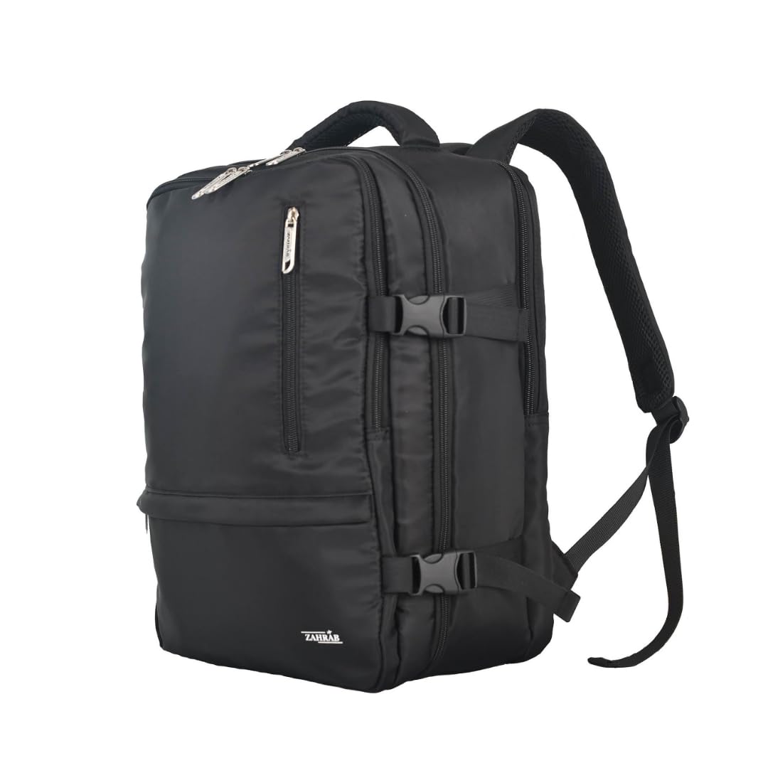 ZAHRAB for Ryanair Cabin Bags 40x30x20, Travel Backpack, Travel Bag Womens Mens Wizz Air Underseat Anti Theft Carry-ons Hand Luggage Bag Airline Approved Casual Daypack (Black)
