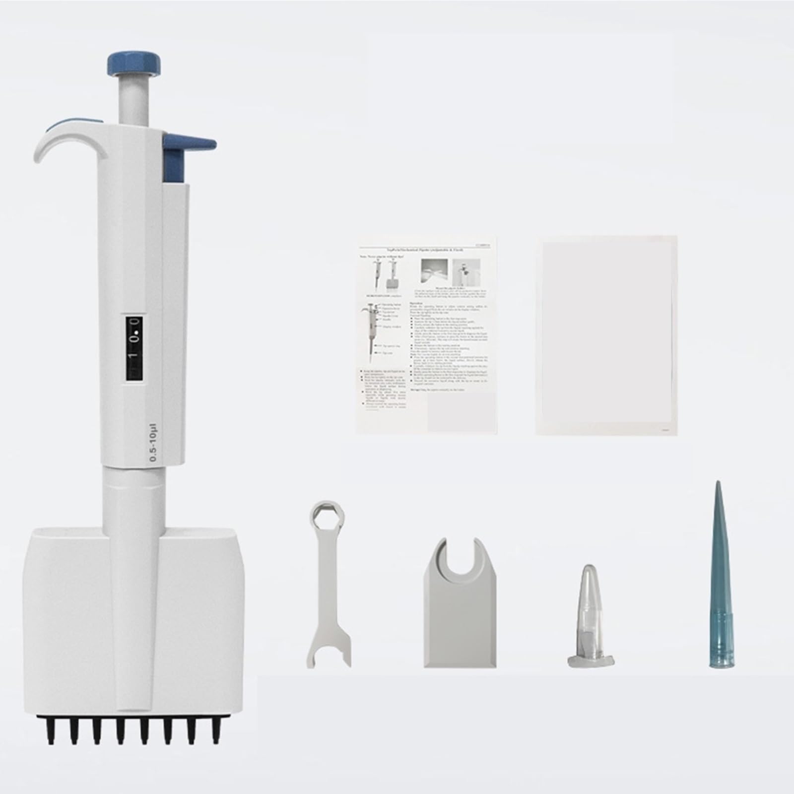 Pipeta Pipeta Micropipeta Ajustable De 8 Canales Plástico Completamente Estéril para laboratorio(0.5-10ul)