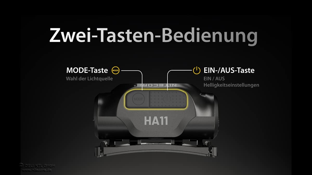 Nitecore HA11-240 lumenów, 1 bateria AA, obudowa z poliwęglanu