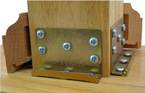 4Js Newel Post Fastener, 3" Red Oak Colonial Molding #TOP1