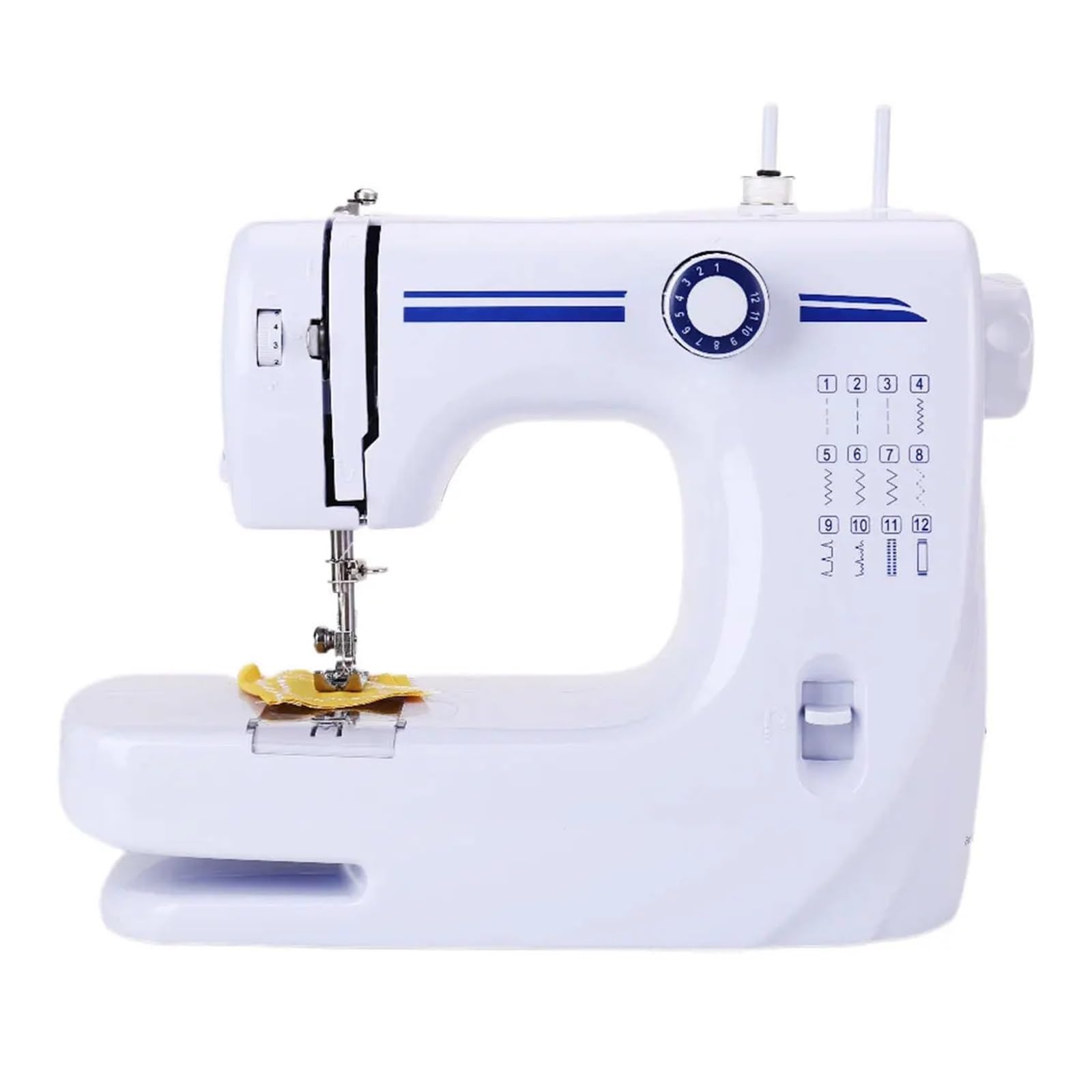 Mini Macchina da Cucire Manuale Portatile, Assistente Domestico per Maglieria, elettrica, Alimentazione CC, con Pedale, Luce Notturna, Doppio ago, Potente, silenziosa, st,And Presser Foot