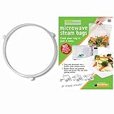 SPARES2GO 3 Rad Glasplatte Roller Ring Ständer mit Dampf Staubbeutel für Bosch Mikrowelle