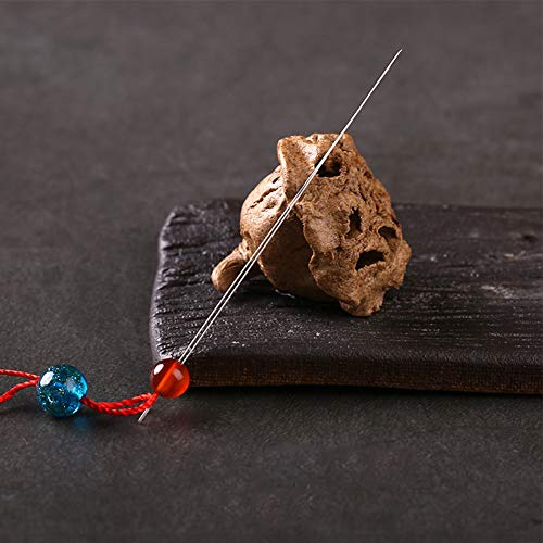 32 Pieces Collapsible Beading Needles, Assorted Size Big Eye Beads Needles Seed Beads Needles Long Straight Embroidery Needles With Needle Bottle For Jewelry Making (5 Size) #TOP4