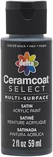 Delta Creative 04039 Ceramcoat Select Multi-Surface Paint, 2 oz, Black