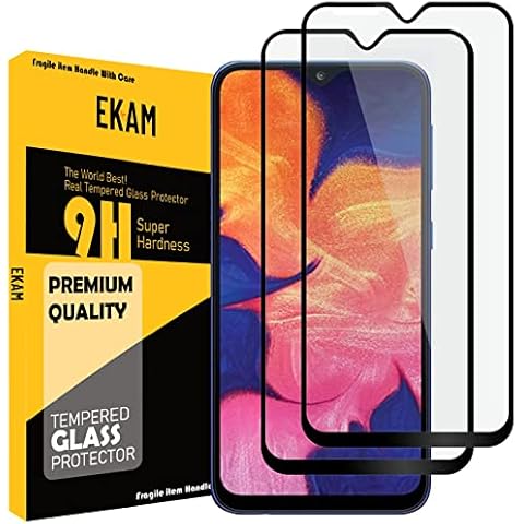 2 Pack, Samsung Galaxy A10 Screen Protector, Full Coverage, 9H Tempered Glass, Anti-Scratch, Anti-Fingerprint, Galaxy A10 (SM-A105F), M10 Tempered Glass Screen Protector Cover