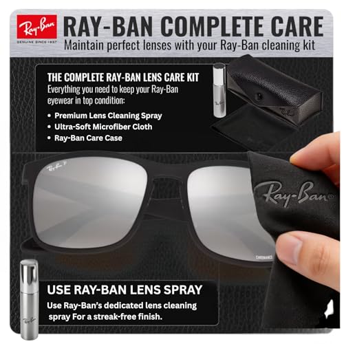 Image of Ray-Ban RB4264 CHROMANCE POLARIZED Square Shape Sunglasses for Men with Official Eyewear Kit