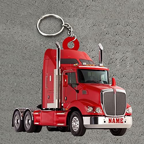 Pesonalized Truck Driver Flat Shape Keychain ,Custom Truck Driver