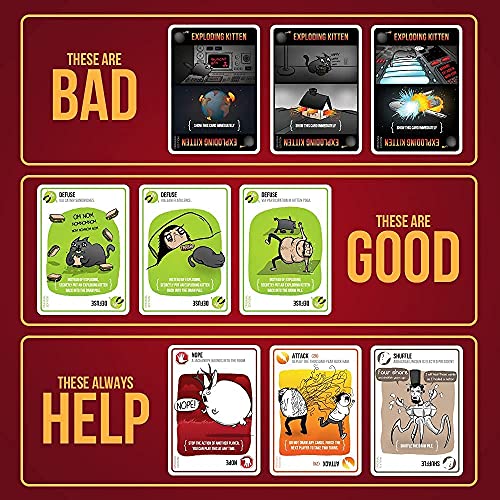 Image of Volcano Small Pack Kitty Board Game for 2 to 5 Players, Ages 7+, 56 Playing Cards, 15 Minutes to Play