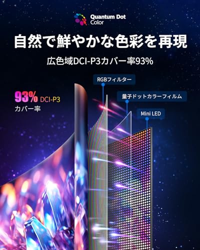 PHILIPS 55V型 チューナーレステレビ 4K Mini LED 量子ドットスマートテレビ 55インチ Google TV内蔵 ネット動画視聴可能 HDR10/Dolby Atmos対応 VRR MEMC搭載 音声検索対応 MLED800 (Mini LED 55型)