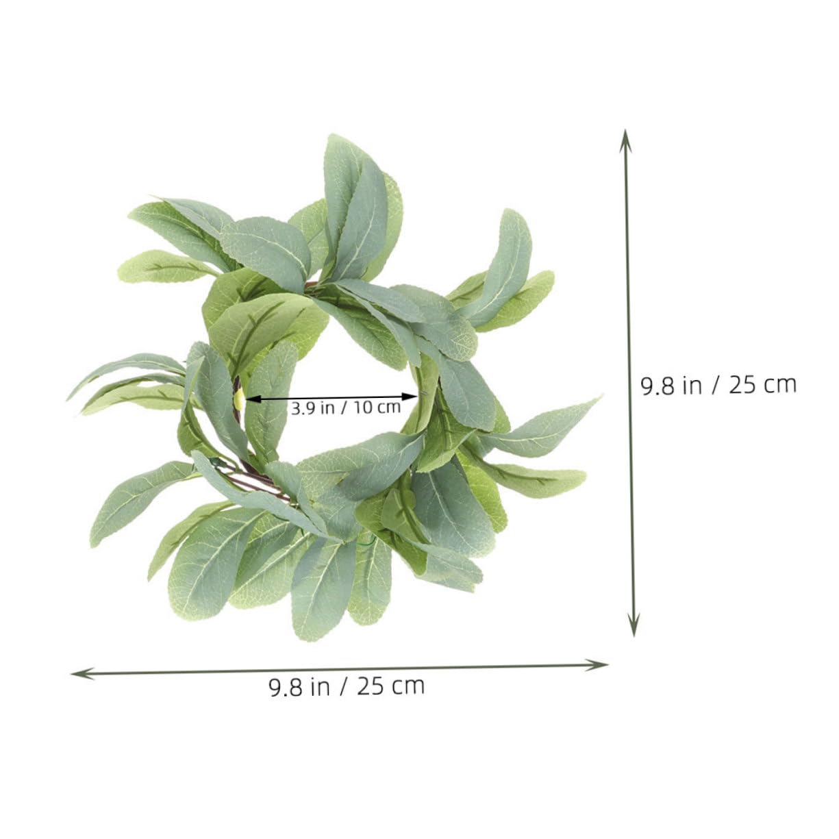 FOYTOKI 4Pcs Artificial Leaf Candle Rings Decorative Wreaths for Christmas Weddings and Home Boho Style Greenery Candle Holders for Table and Party Decorations
