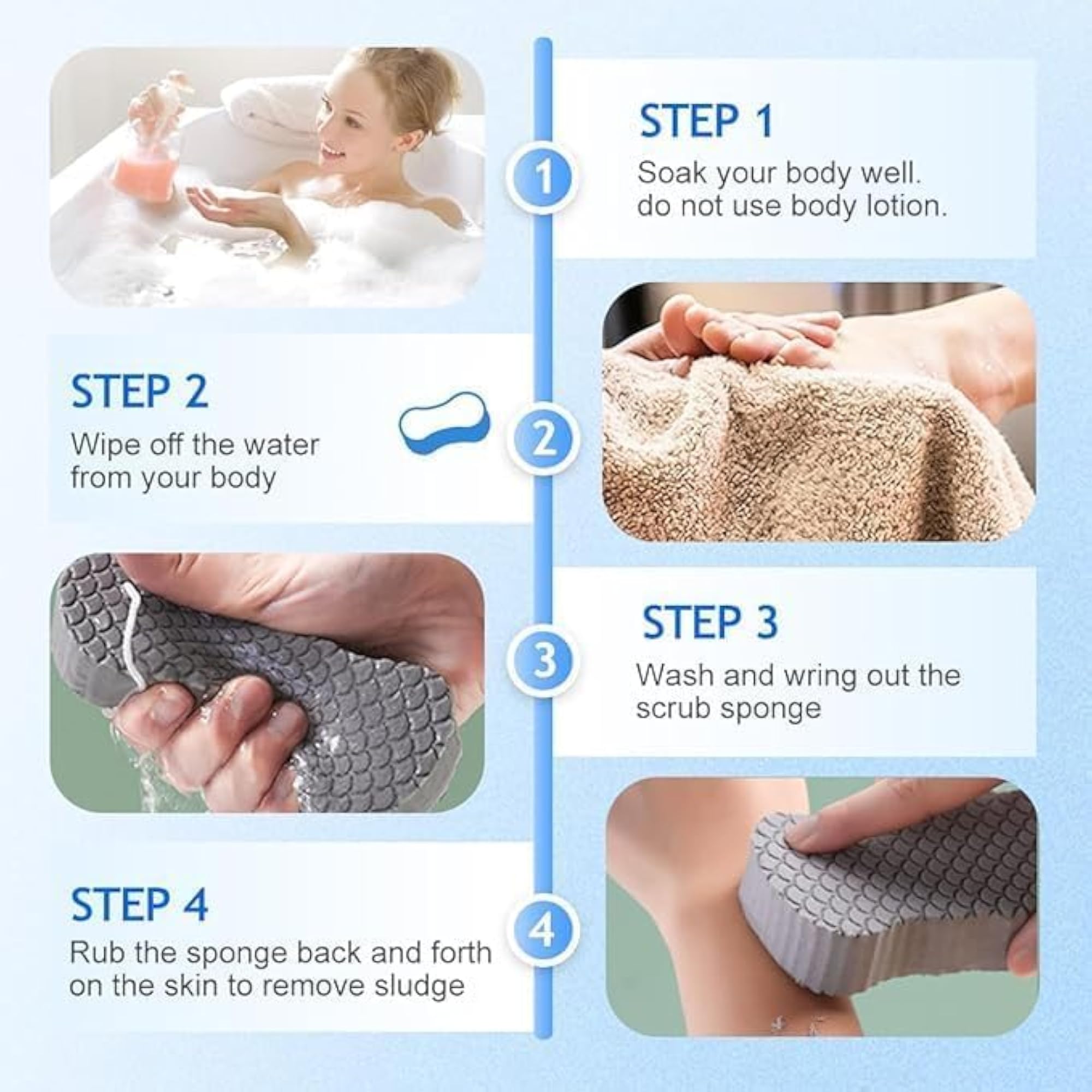 Baby Bath Sponge Body Shower Scrubber