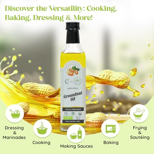 Image of Organic Cold Pressed Groundnut Oil 500ml, Vitamin E & D Rich, No Trans Fat