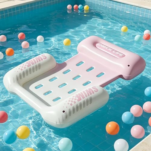 Matelas flottant portable avec accoudoirs pour une flottaison stable