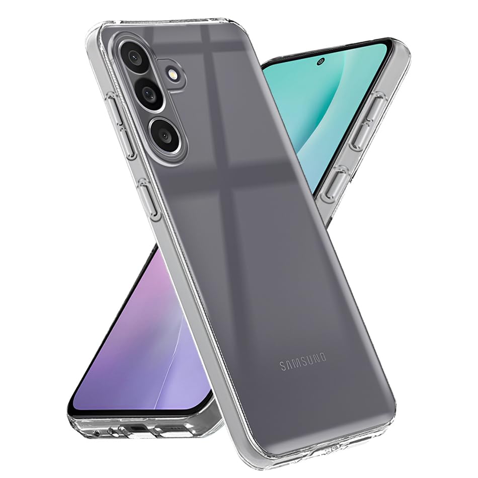 Image of Fashionury Crystal Clear Case for Samsung Galaxy M56 5G | Yellowing Resistance | Transparent TPU Silicone | Raised Camera Lips | Slim Transparent Cover