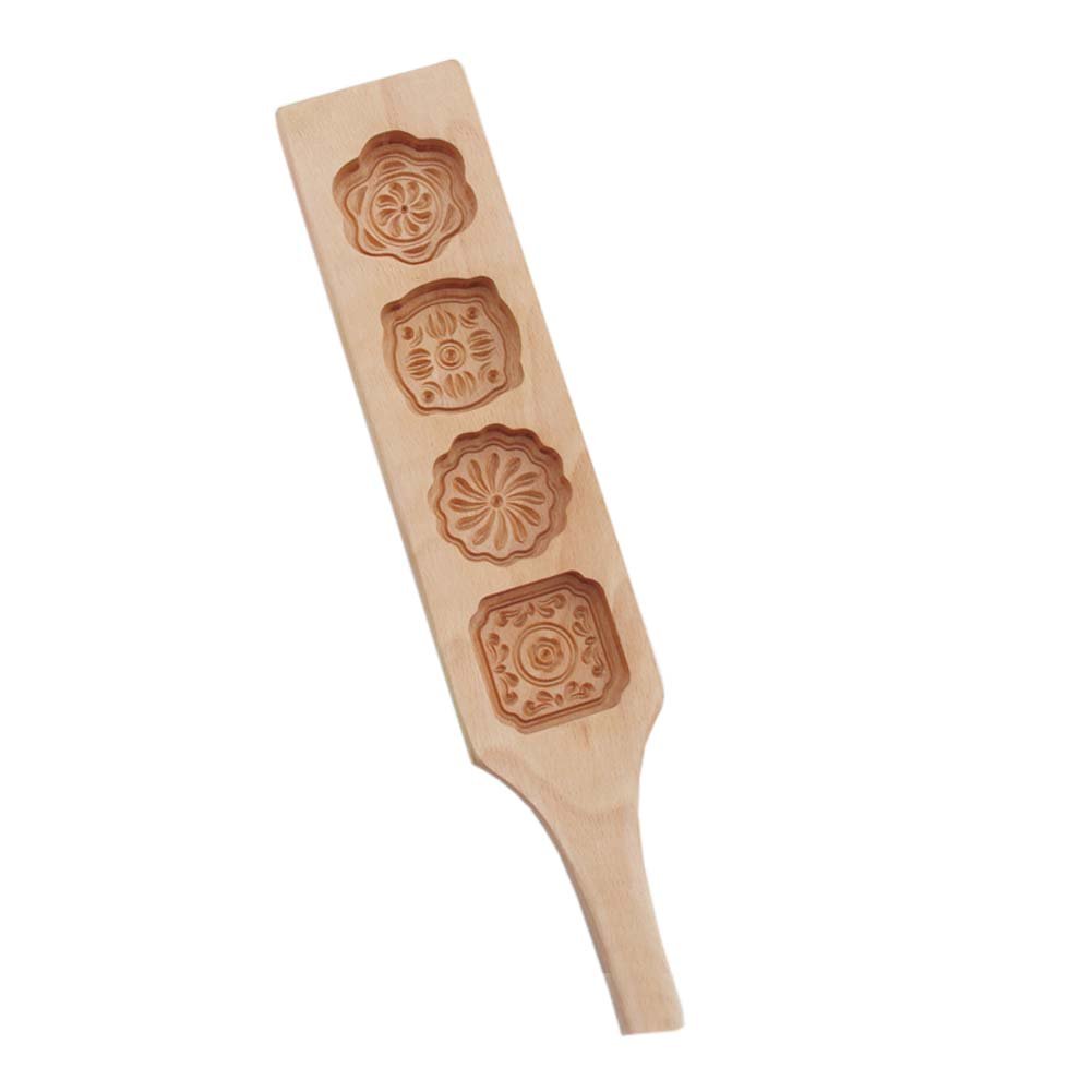 FANCYPUMPKIN Intagliato a Mano in Legno Multi-Forma Cookie Biscuit Stampi Bakeware Stampi di Pasticceria con Manico, #11