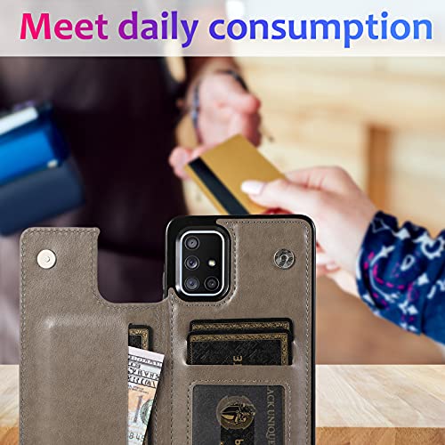 Asuwish Phone Case For Samsung Galaxy S10 Lite With Tempered Glass Screen Protector And Wallet Cover Flip Credit Card Holder Stand Cell Accessories Glaxay S10Lite S 10 10S Galaxies A91 Women Men Grey thumb #4