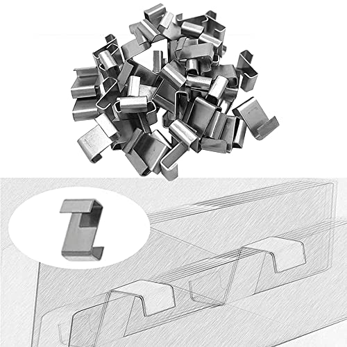 Z Shaped Clips, 50PCS Greenhouse Glass Clips Stainless Steel for Fixing Aluminium Greenhouses Panels Polycarbonate Glass Panes - Image 4