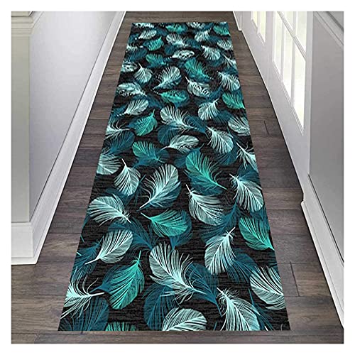 Alfombra de Pasillo, Alfombra Protectora de Piso Respaldo de Goma Antideslizante para Puerta, Balcón, Longitud Personalizada/a/60X700Cm