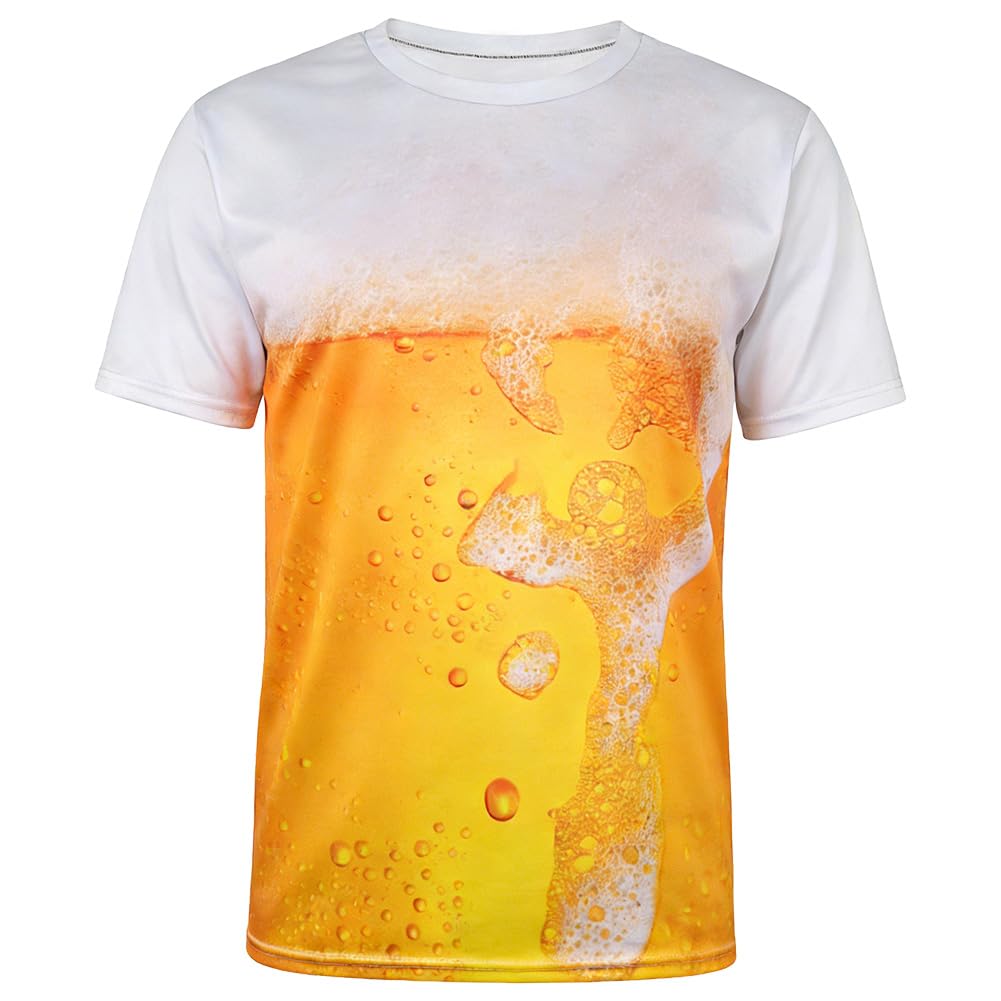 Męska koszulka z krótkim rękawem, Funky Graphic T-Shirt, Męska koszulka z nadrukiem, nadruk 3D, na co dzień topy graficzne koszulki, na Halloween Taniec Clubwear Topy