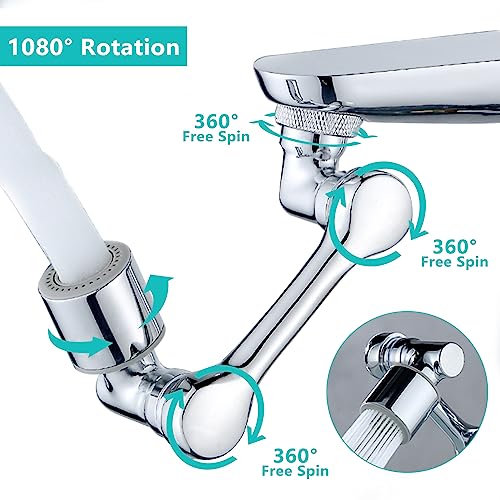 image for HAPPUP Universal 1080°Swivel Faucet Extender, Sink Water Faucet Aerat
