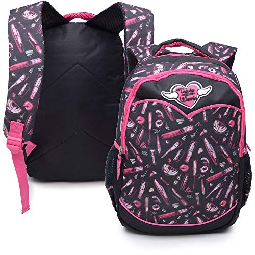 Mochila De Costas Escolar Mcqueen Lipstick Preto