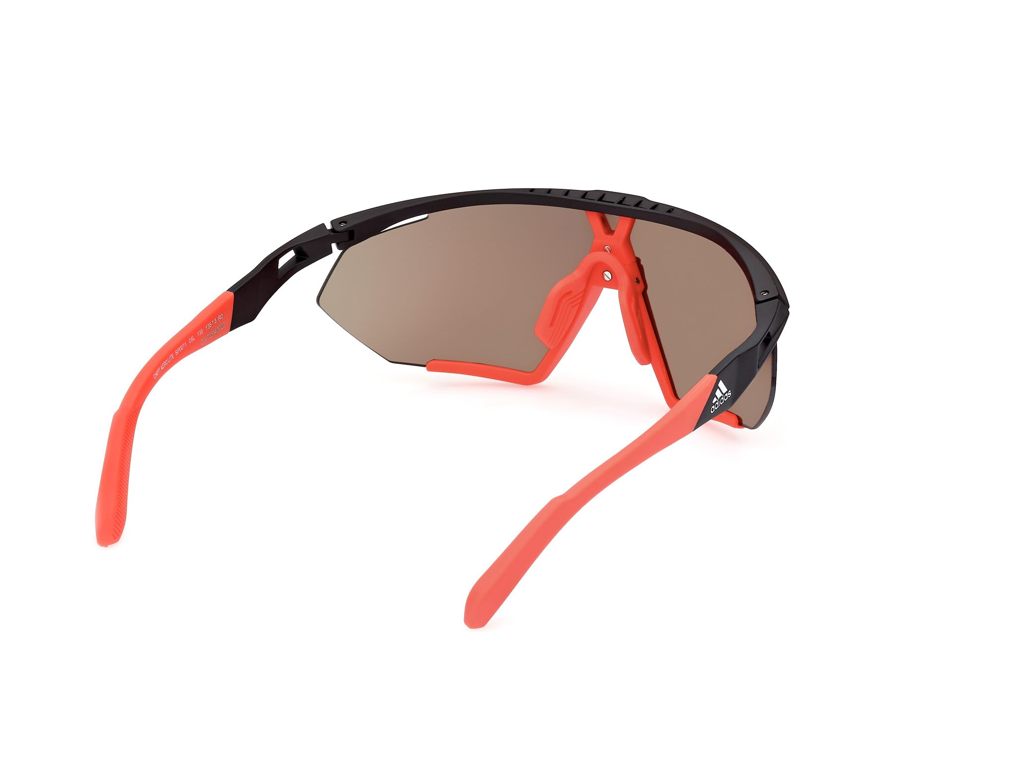 adidas Sport SP0071 Sonnenbrille Herren, Sportliche Dünne Leichte Sonnenbrille, Geometrische Linsenform, Inklusive Etui, Roviex Verspiegelte Gläser, Schwarz