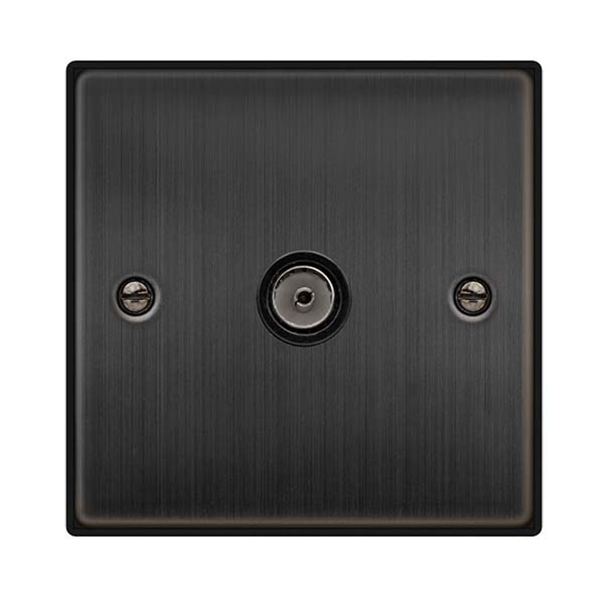 Click Matt Bronze 1 Gang Single Coaxial Tv Socket