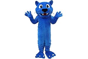 Vivacious Blue Panther Mascot Costume for Unforgettable Cheerleading Performances