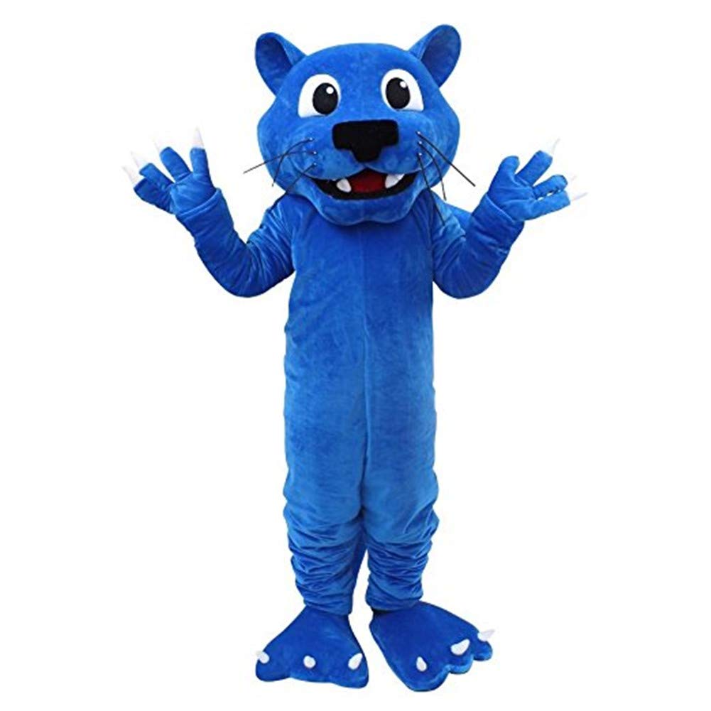 Blue Panther Mascot Costume Cartoon Character Cosplay Party Fancy Dress Adult Outfit