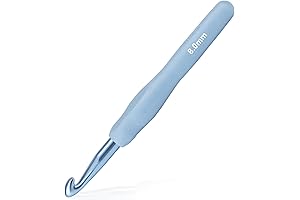 8mm Crochet Hook: Ergonomic, Smooth, and Comfortable for Beginners and Arthritic Hands