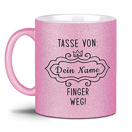 Personalisierte glitzernde Tasse