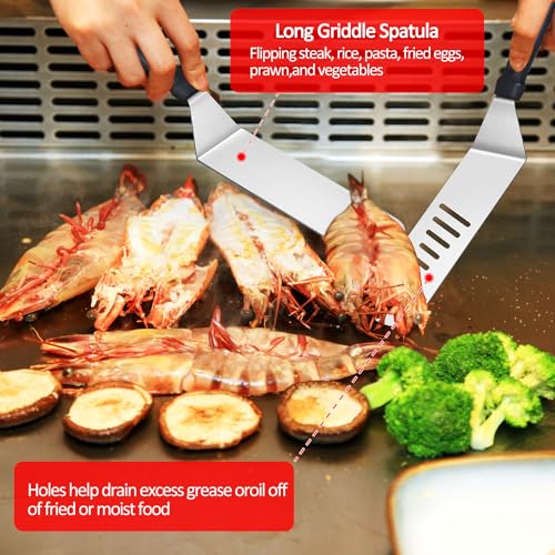 143Pcs Griddle Accessories Kit, BBQ Grill Tools, Flat Top Grill Accessories Kit for Camping, Barbecue Outdoor Indoor Grill Set, TIMDAM Portable Grill Utensils with Spatulas, Scraper, Skewers