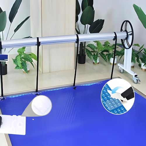 8 Stück Pool Aufroller Aufrollvorrichtung, Haltebänder Poolfolie Solarfolie Set Befestigungsbänder und Klammern und Schnallen Haltebänder für Poolfolie Solarfolie Fahrbar Solarfolie für Pool Planen