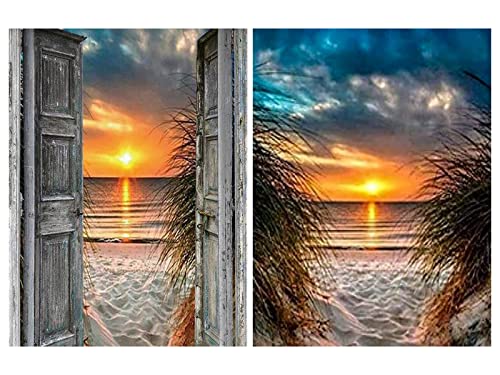 5D Diamond Painting Kit Sonnenuntergang - 80x40cm DIY Diamantbild