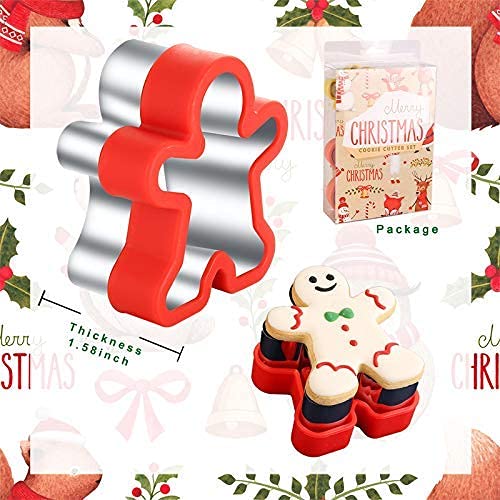 Gingerbread Cookie Cutters 5 Pcs Different Sizes Gingerbread Man Cookie Cutter With Grips Etersion #TOP5
