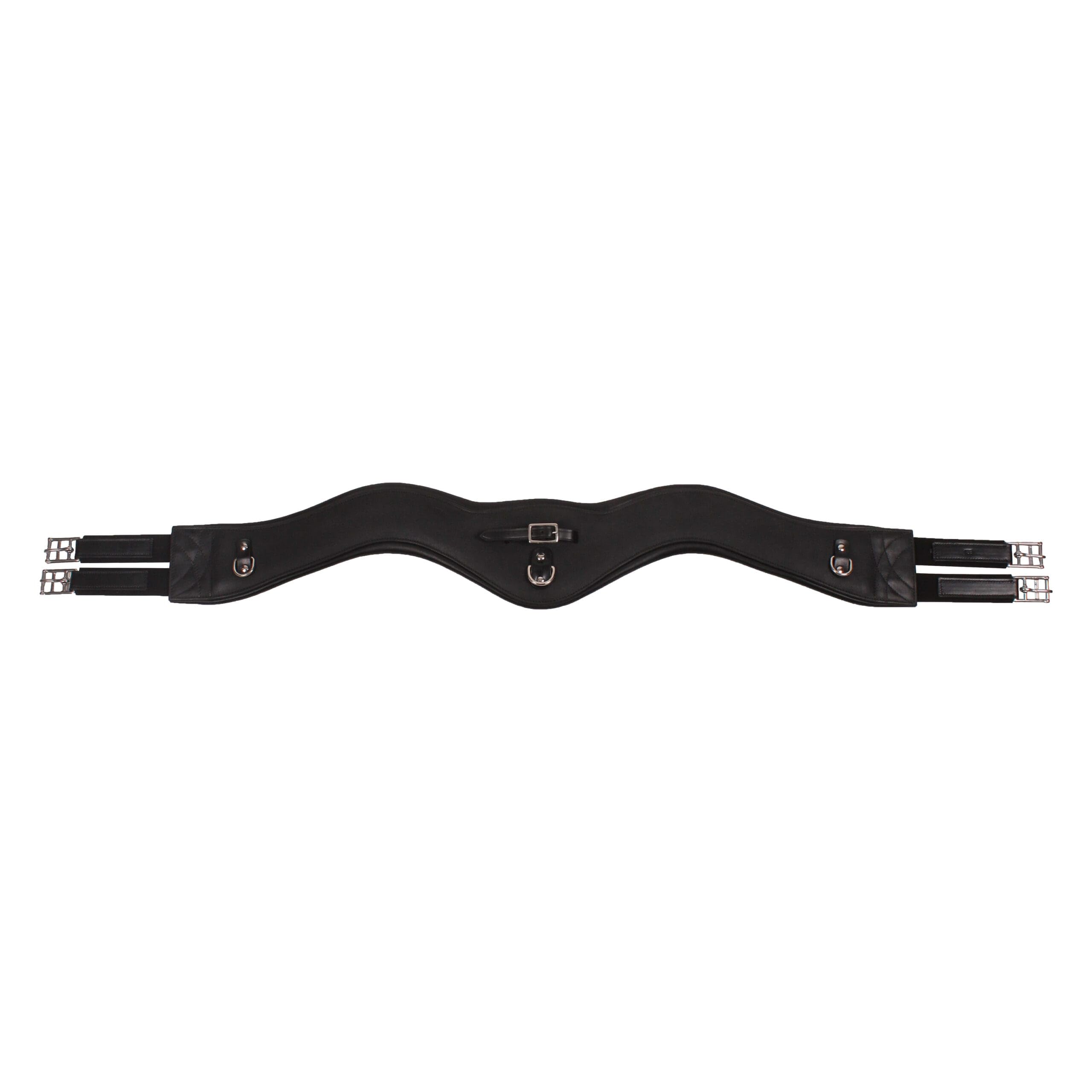 Horka Girth GP Anatomic Soft - Piel acolchada (130 cm), color negro y plateado