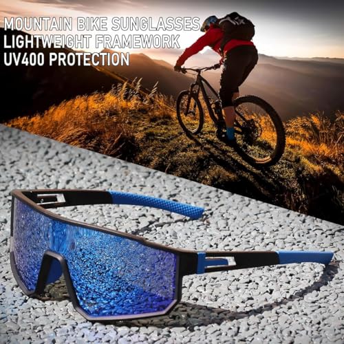 Image of MAXO POLARIZED Sports Sunglasses for Cricket Cycling Riding Biking Night Driving - Lightweight UV400 Protected Anti Glare Branded Goggles for Men - Stylish Mirrored Performance Shades