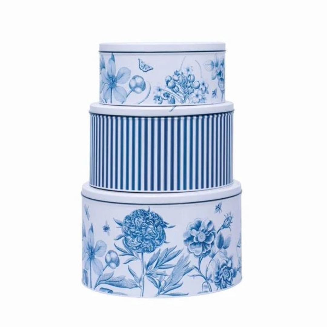 Sanderson - Etchings & Roses set 3 cake tins