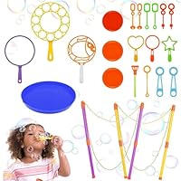 Seifenblasenstäbe Seifenblasen Set für Kinder 22 Stück Seifenblasen Blase Große Zauberstab Einstellen Seifenblasen für Indoor Outdoor Kindergeburtstag Partys Hochzeit