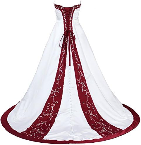 amazon red wedding dresses